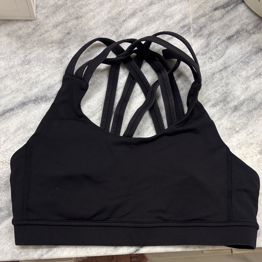 Lululemon Athletica Black Strappy Sports Bra